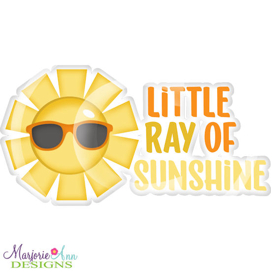 Little Ray Of Sunshine Title SVG Cutting Files + Clipart - Click Image to Close